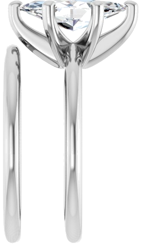 Sužadėtuvių Žiedas „Solitaire“ 750 Baltojo Aukso Marquise 12mm x 6mm (9)