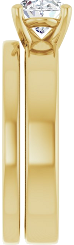 Sužadėtuvių Žiedas „Solitaire“ 585 Geltonojo Aukso Oval 8mm x 6mm (9)