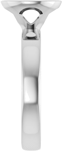 Sužadėtuvių Žiedas „Bezel-Set Solitaire“ 14k white gold Oval 9mm x 7mm (4)