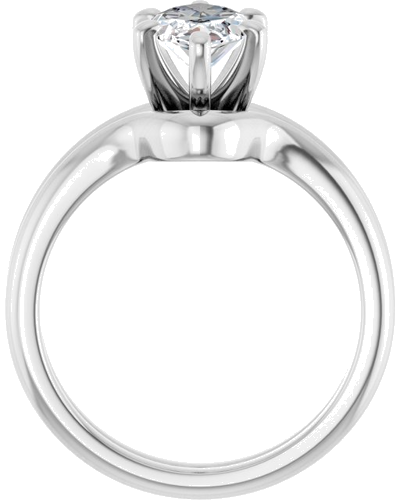 14K White  12x6 mm Marquise Solitaire Engagement Ring Mounting (7)
