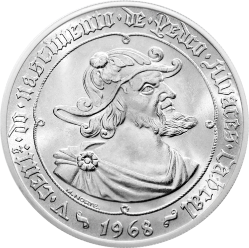 50 eskudų Pedro Alvares Cabral 1968 Portugalija sidabrinė moneta (1)