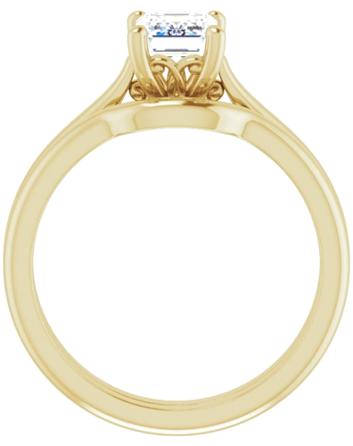 14K Yellow 7x5 mm Emerald Solitaire Engagement Ring Mounting (7)