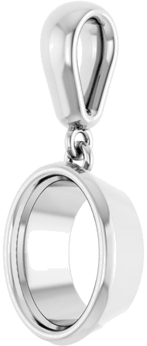 Pakabukas „Bezel-Set Charm“ 925 Sidabro Oval 9mm x 7mm (2)