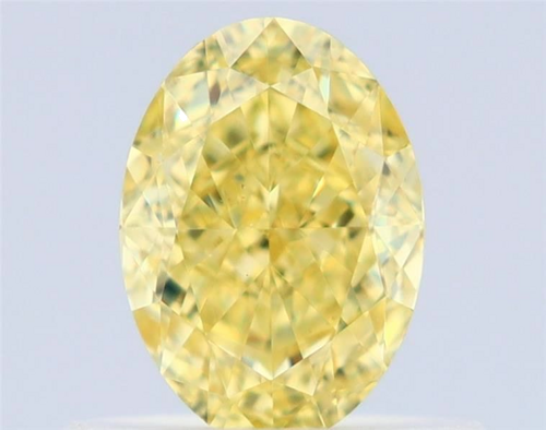 0.59 carat Fancy Intense Yellow-VS1 Natūralus Oval Deimantas (1)