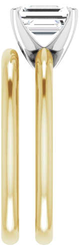 Sužadėtuvių Žiedas „Solitaire“ 585 Baltojo Ir Geltonojo Aukso Emerald 7mm x 5mm (9)