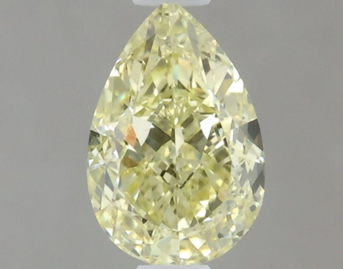 0.51 carat Fancy Light Yellow-SI1 Natūralus Pear Deimantas (1)