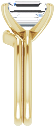 14K Yellow  11x9 mm Emerald Solitaire Engagement Ring Mounting (9)