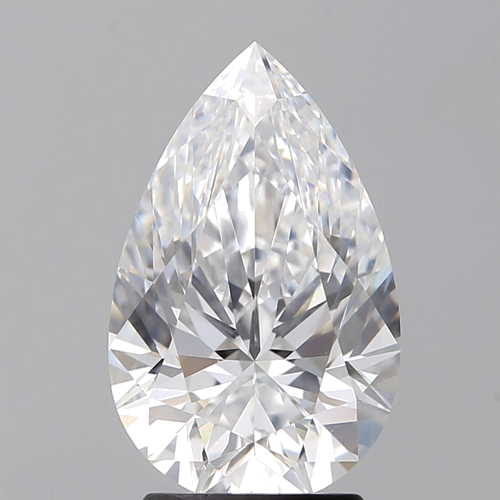 2.5 carat D-SI1 Natūralus Pear Deimantas (1)