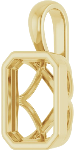 Pakabukas „Solitaire“ 10k yellow gold Emerald 9mm x 7mm (2)