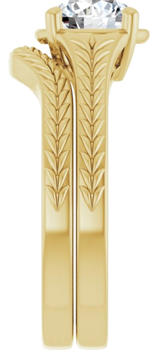 Sužadėtuvių Žiedas „Solitaire“ 14k yellow gold Round 6.5mm (9)
