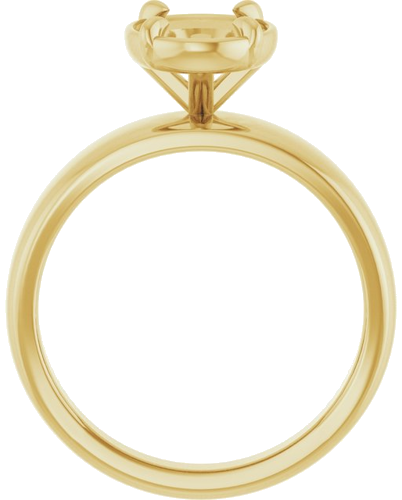 Sužadėtuvių Žiedas „Claw-Prong Solitaire Bezel-Style“ 14k yellow gold Oval 9mm x 7mm (2)