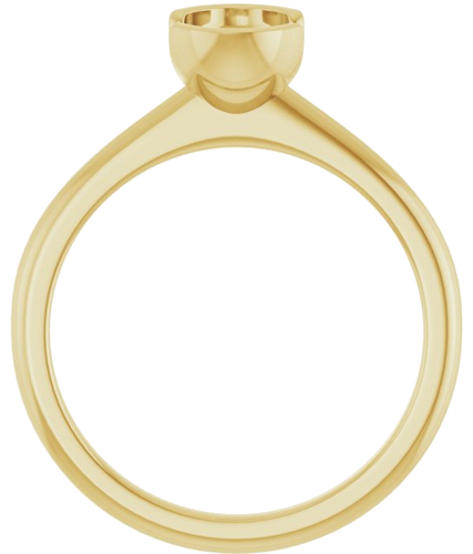 Sužadėtuvių Žiedas „Half-Bezel“ 14k yellow gold Oval 7.5mm x 5.5mm (2)