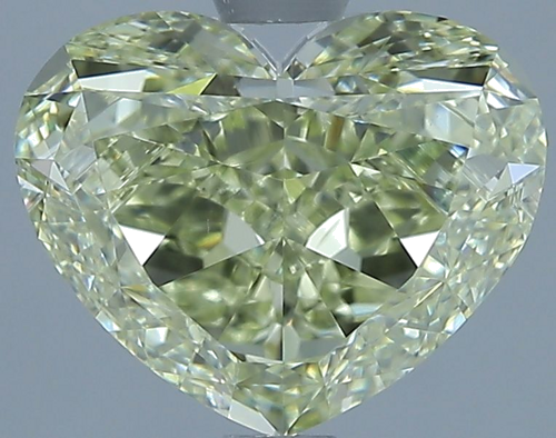 3.0 carat Fancy Light Greenish Yellow-VS2 Natūralus Heart Deimantas (1)