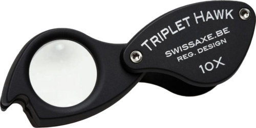 Magnifying glass for diamonds Triplet Hawk Loupe 10x (1)