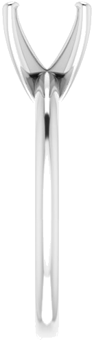 Platinum  6 mm Square Solitaire Engagement Ring Mounting (4)