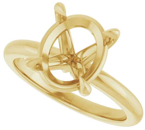 Sužadėtuvių Žiedas 750 Geltonojo Aukso Oval 11mm x 9mm (5)