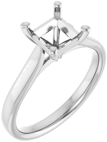Sužadėtuvių Žiedas 10k white gold Square 6mm (1)