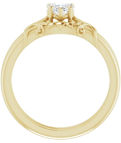 14K Yellow 5x5 mm Heart Engagement Ring Mounting (7)