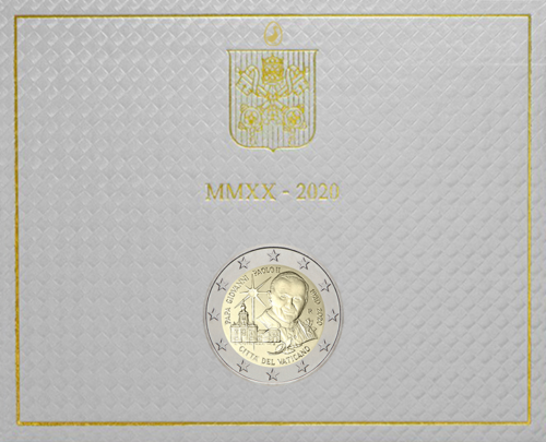 2020 Ватикан Иоанн Павел II 2 евро монета (2)
