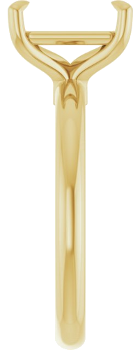 Sužadėtuvių Žiedas „Claw-Prong Euro Shank“ 14k yellow gold Emerald 9mm x 7mm (4)