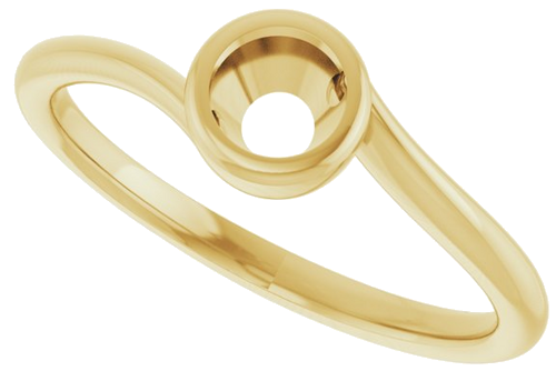 Sužadėtuvių Žiedas „Bezel-Set Solitaire“ 14k yellow gold Round 5.2mm (5)