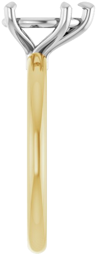 Sužadėtuvių Žiedas 585 Baltojo Ir Geltonojo Aukso Pear Shape 9mm x 6mm (4)