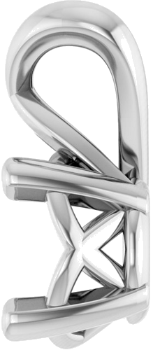 14K White 5 mm Round Solitaire Pendant Mounting (3)