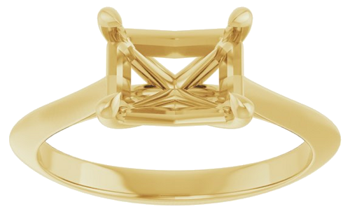 Sužadėtuvių Žiedas „Claw-Prong Solitaire“ 14k yellow gold Emerald 8mm x 6mm (3)