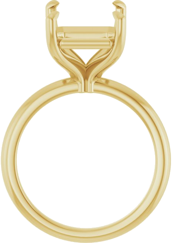 Sužadėtuvių Žiedas „Claw-Prong“ 14k yellow gold Emerald 12mm x 10mm (2)