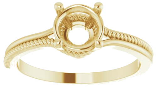 Sužadėtuvių Žiedas „Solitaire“ 14k yellow gold Round 6.5mm (3)