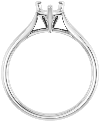 14K White 6x6 mm Heart Engagement Ring Mounting (2)