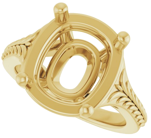 Sužadėtuvių Žiedas „Solitaire“ 14k yellow gold Elongated Cushion 12mm x 10mm (5)