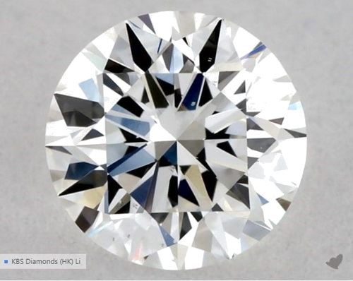 0.5 carat E-VS2 Excellent cut Natūralus Round Deimantas (1)