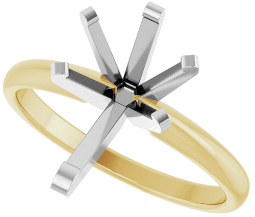 Sužadėtuvių Žiedas „Solitaire“ 14k yellow/white gold Pear 12mm x 7.5mm (5)