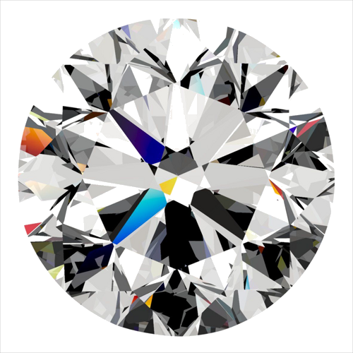 0.5 carat F-VVS1 Very Good cut Natūralus Round Deimantas (1)