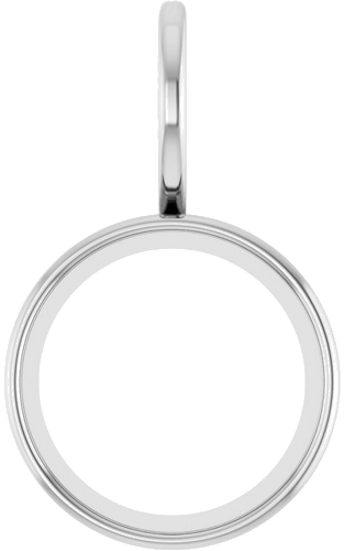 Pakabukas „Cabochon Charm“ 14k white gold Round 10mm (1)