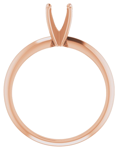 14K Rose 5-5.3 mm Round 4-Prong Light Solitaire Ring Mounting (2)