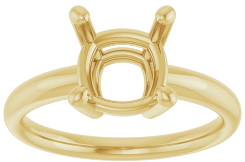 Sužadėtuvių Žiedas „Solitaire“ 14k yellow gold Cushion 8mm (3)