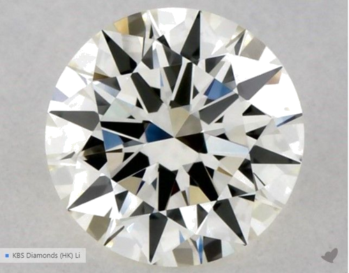 0.55 carat K-VVS2 Excellent cut Natūralus Round Deimantas (1)
