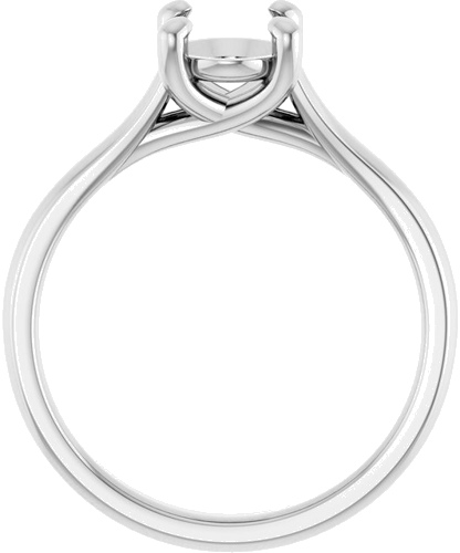 Sužadėtuvių Žiedas „Solitaire“ 585 Baltojo Aukso Oval 8mm x 6mm (2)