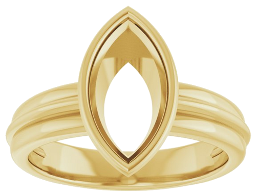 Sužadėtuvių Žiedas „Bezel-Set Solitaire“ 10k yellow gold Marquise 12mm x 6mm (3)