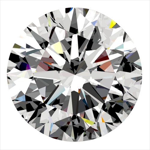 0.5 carat G-SI1 Very Good cut Natūralus Round Deimantas (1)
