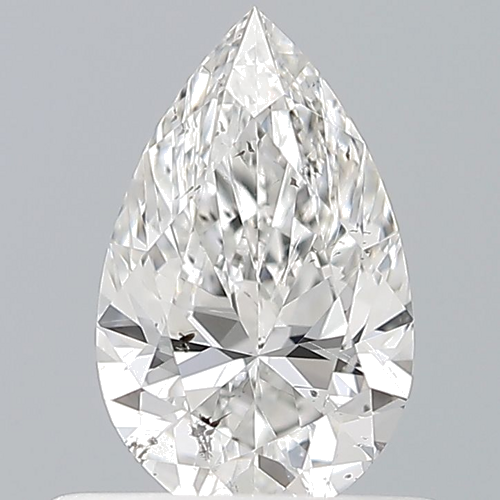 0.5 carat F-SI2 Natūralus Pear Deimantas (1)