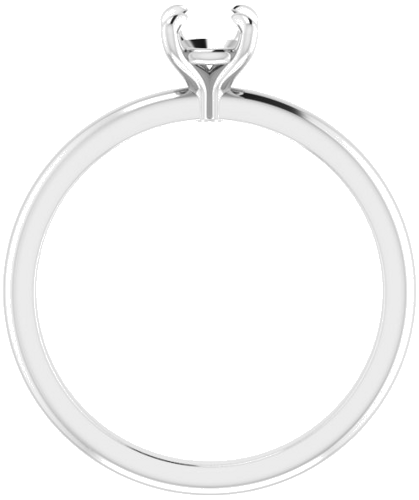 Sužadėtuvių Žiedas „Solitaire“ 10k white gold Round 4.8mm (2)