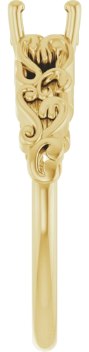 Sužadėtuvių Žiedas „Solitaire Sculptural“ 14k yellow gold Round 5.2mm (4)