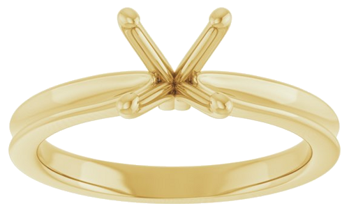 Sužadėtuvių Žiedas 14k yellow gold Round 6.5mm (3)