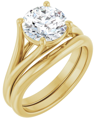 Sužadėtuvių Žiedas „Solitaire“ 14k yellow gold Round 8.2mm (6)