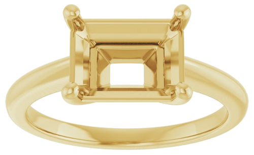 Sužadėtuvių Žiedas „Solitaire“ 14k yellow gold Emerald 9mm x 7mm (3)
