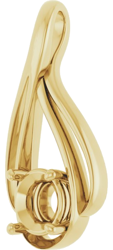 Pakabukas „Solitaire“ 585 Geltonojo Aukso Round 6.5mm (2)