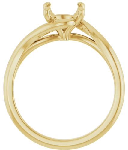 Sužadėtuvių Žiedas „Bypass“ 14k yellow gold Oval 9mm x 7mm (2)